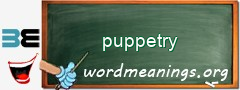 WordMeaning blackboard for puppetry